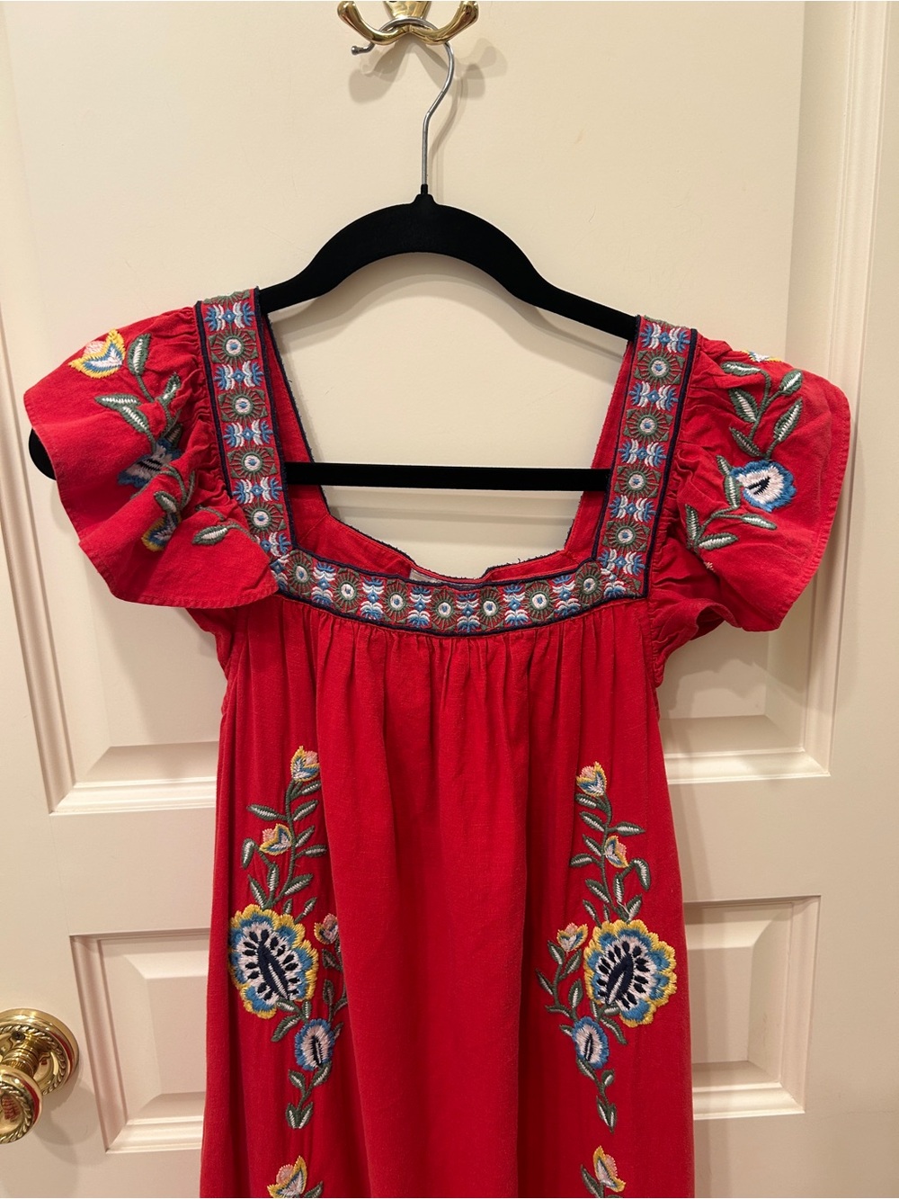Farm Rio Embroidered Square-Neck Dress - Picture 7 of 9